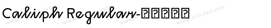 Caliph Regular字体转换